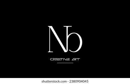 BN, NB, B, N letras abstractas monograma