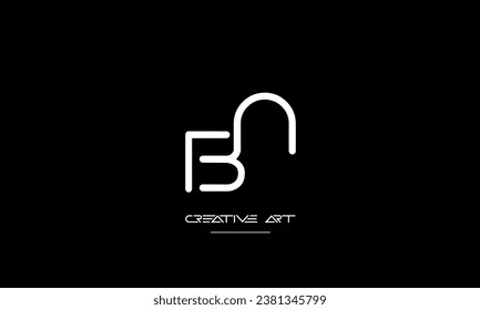 BN, NB, B, N abstract letters logo monogram