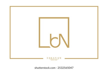 BN, NB, B, N, Abstract Letters Logo Monogram