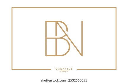 BN, NB, B, N, Abstract Letters Logo Monogram