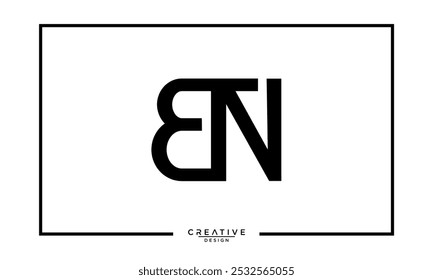 BN, NB, B, N, Abstract Letters Logo Monogram