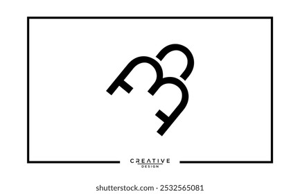 BN, NB, B, N, Abstract Letters Logo Monogram