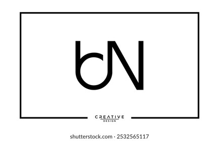 BN, NB, B, N, Abstract Letters Logo Monogram