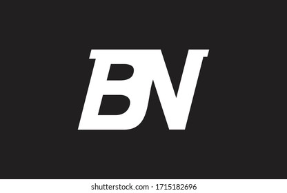 BN oder NB und B, N Großbuchstaben Initial Logo Design, Vorlage für Vektorillustrationen