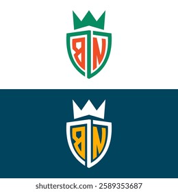 BN NB letter logo set design