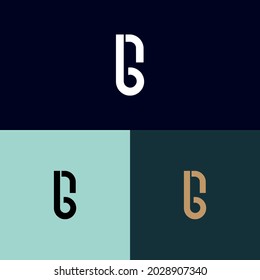 diseño vectorial de logotipo de letra bn con tres colores