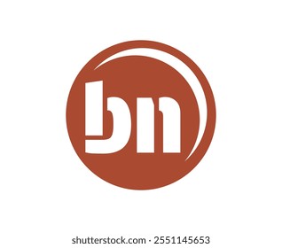 BN sport emblem or team logotype. Ball logo with a combination of Initial letter B and N for balls shop, sports company, training, club badge. Vector illustration.