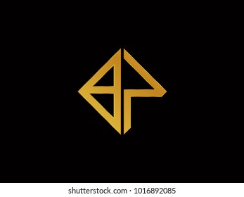 BN square shape Gold color logo