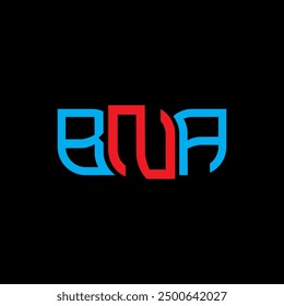 BNA logo design, BNA simple and modern logo. BNA luxurious alphabet design  