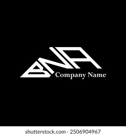 BNA logo design, BNA simple and modern logo. BNA luxurious alphabet design  