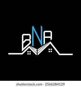 BNA Real State logo design, BNA simple and modern logo. BNA luxurious alphabet design  