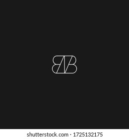 BNB or BB unique typographic logo in minimal font svg