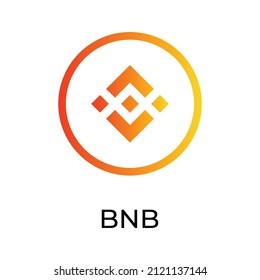 BNB Crypto Currency icon. Binance coin. Crypto Currency vector icon. Flat Vector illustration - Vector