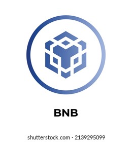 BNB Cryptocurrency coin icon. BNB coin symbol. Cryptocurrency vector icon. Flat Vector illustration - Vector