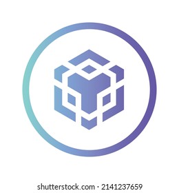 Icono de moneda de moneda de criptodivisa BNB. Símbolo de la moneda del BNB. Icono de vector criptodivisa. Ilustración de vector plano - Vector