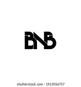 bnb letter original monogram logo design svg