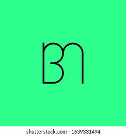 BN,B and N initial letter logo templates