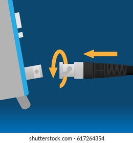 BNC Connector Analyzing Engineer Oscilloscope