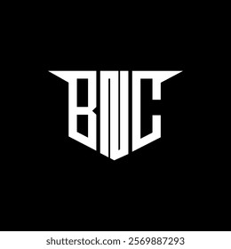 BNC letter logo design with white background in illustrator, vector logo modern alphabet font overlap style, calligraphy designs for logo, Poster, Invitation, etc.