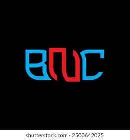 Diseño del logotipo de BNC, logotipo simple y moderno de BNC. Diseño de alfabeto de lujo BNC  