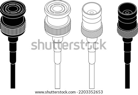 BNC male BNC female SMA connector,Coaxial cable connector.	 ストックフォト © 
