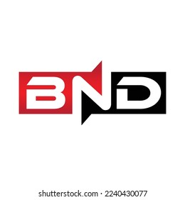 BND Monogram Initial Letters Logo Design