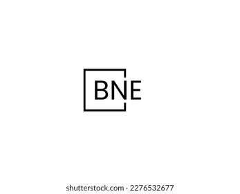 BNE Letter Initial Logo Design Vector Illustration