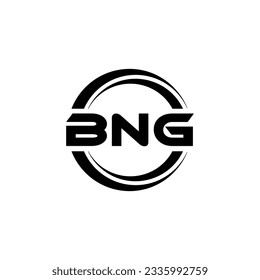 BNG letter logo design in illustration. Vector logo, calligraphy designs for logo, Poster, Invitation, etc.