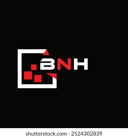 BNH creative minimalist letter logo. BNH unique vector initials alphabet letter logo design
