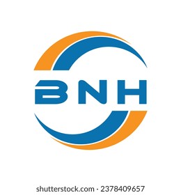 BNH letter logo design on a white background or Monogram logo design for entrepreneur and business.