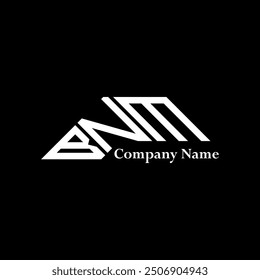 Diseño del logotipo de BNM, logotipo simple y moderno de BNM. Diseño de alfabeto de lujo BNM  