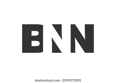 BNN logo design. Initial letter B N N bold font style for tech startups, consulting, corporate branding. Creative company name, headlines typography identity, trendy logotype. Vector illustration.