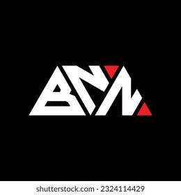 BNN triangle letter logo design with triangle shape. BNN triangle logo design monogram. BNN triangle vector logo template with red color. BNN triangular logo Simple, Elegant, and Luxurious design