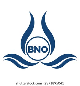 BNO letter water drop icon design with white background in illustrator, BNO Monogram logo design for entrepreneur and business.
