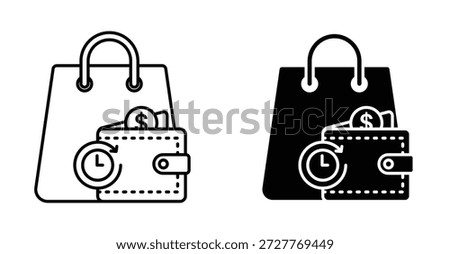 BNPL icon graphic design. Vector icon illustrations