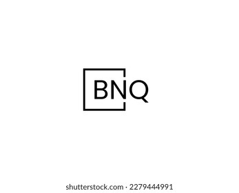 BNQ Letter Initial Logo Design Vector Illustration