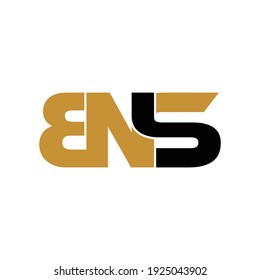 BNS letter monogram logo design vector