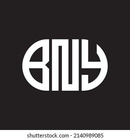 BNY letter logo design on black background. BNY 
creative initials letter logo concept. BNY letter design.
