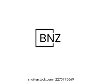 BNZ Letter Initial Logo Design Vector Illustration