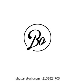 BO circle feminine concept initial logo best for beauty and fashion