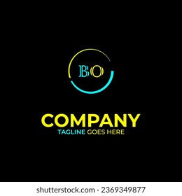 BO creative modern letters logo design template