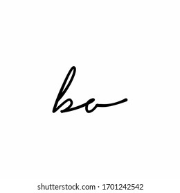 bo handwriting alphabet symbol letter