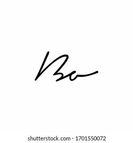 Bo handwriting symbol letter alphabet