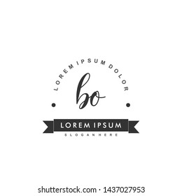 BO Initial beauty monogram logo vector