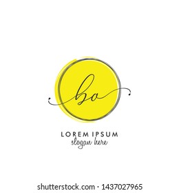BO Initial beauty monogram logo vector