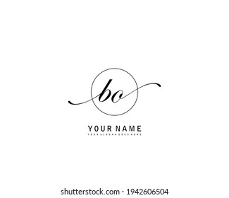 BO Initial beauty monogram logo Vektorgrafik