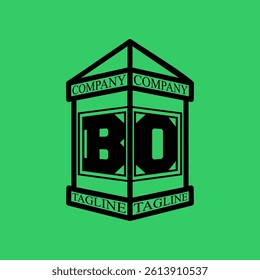 BO Initial Explore this unique collection of alphabet house logos, featuring stylish letter combinations inside a geometric house outline. Perfect for branding