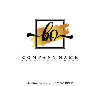 BO Initial handwriting logo concept