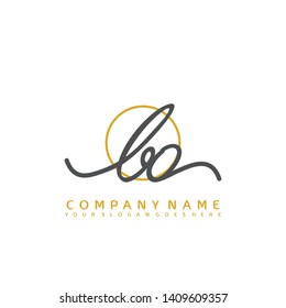 BO Initial handwriting logo concept