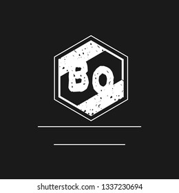 BO  Initial Handwriting logo template vector